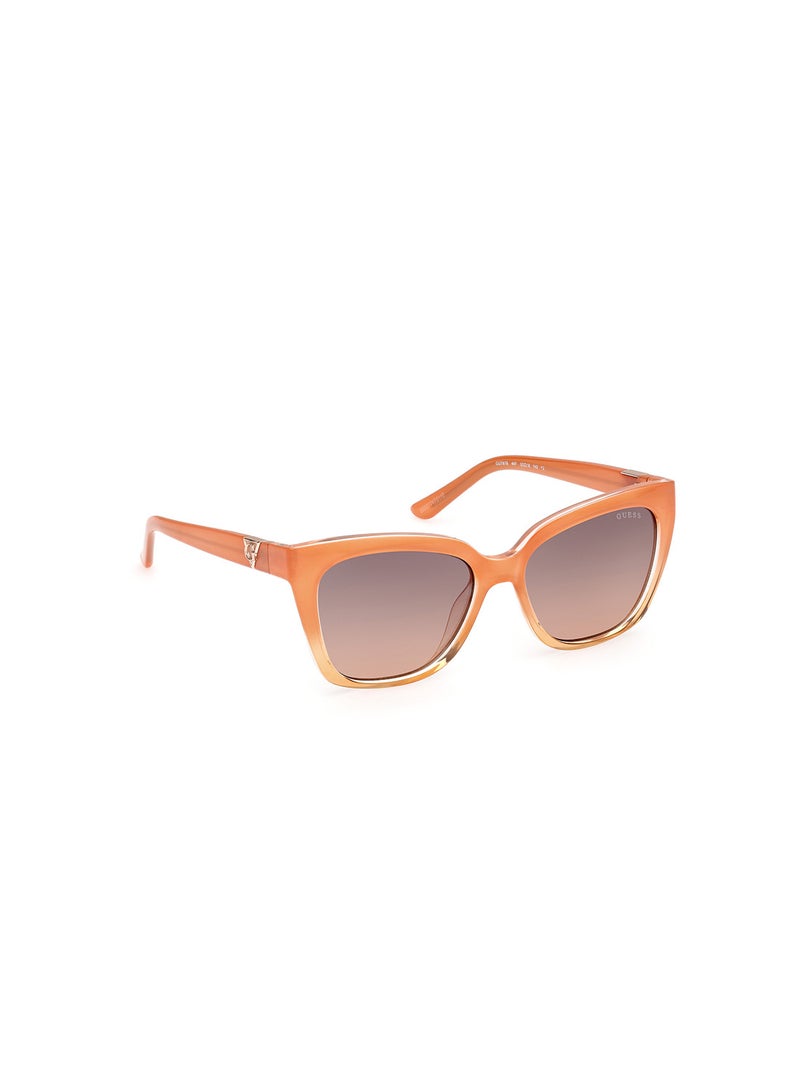 GUESS نظارات شمسية مربعة حقن Gu7878 للنساء مقاس 53، برتقالي/تدرج - Image 3